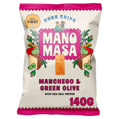 Manomasa Manchego & Green Olive 140g (Pack of 3)