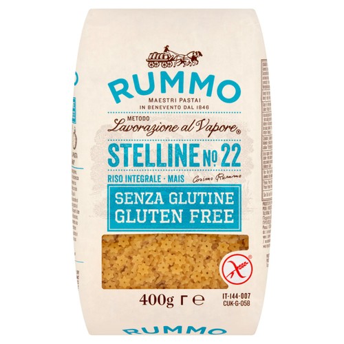 Rummo Gluten Free Stelline Soup Pasta No.22 400g (Pack of 3)