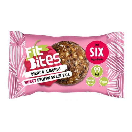 FitBites Berries + Almonds Energy Protein Snack Ball 30g (Pack of 3)