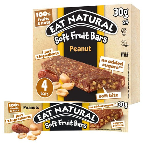 Eat Natural Peanut & Date Soft Fruit Bars 4 x 30g (Pack of 3)