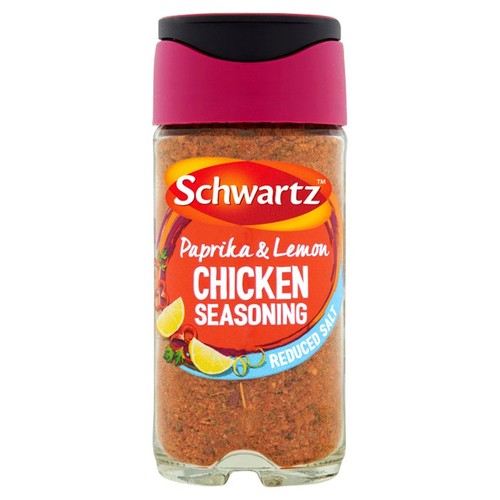 Schwartz Paprika & Lemon Chicken Seasoning No Added Salt Jar 43g (Pack of 2)