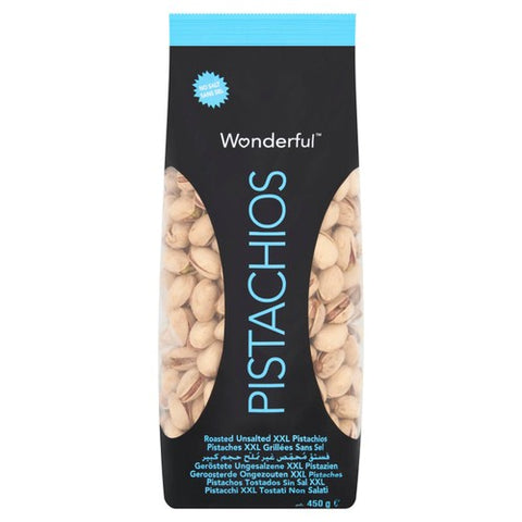 Wonderful Pistachios Roasted No Salt 450g (Pack of 3)