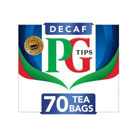 PG Tips Decaf Black Tea Decaffeinated Tea Bags 70's (Pack of 2)