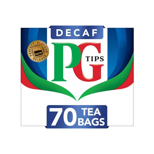 PG Tips Decaf Black Tea Decaffeinated Tea Bags 70's (Pack of 2)