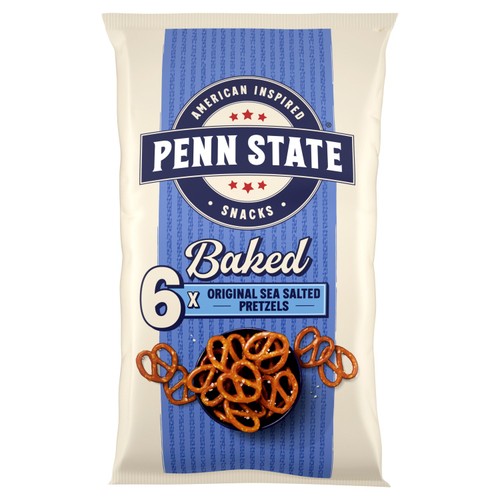Penn State Sea Salted Multipack Pretzels 6 x 22g (Pack of 3)