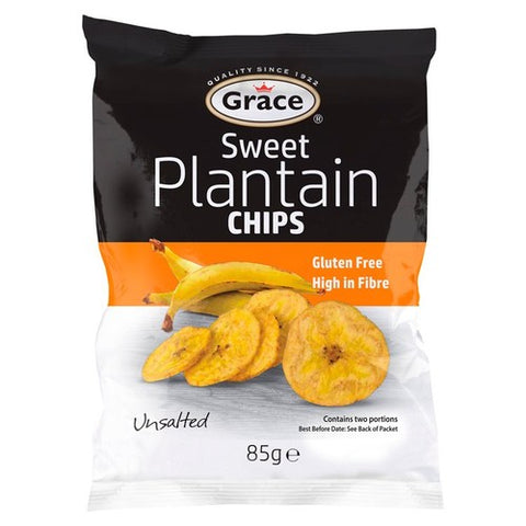 Grace Sweet Plantain Chips 85g (Pack of 6)