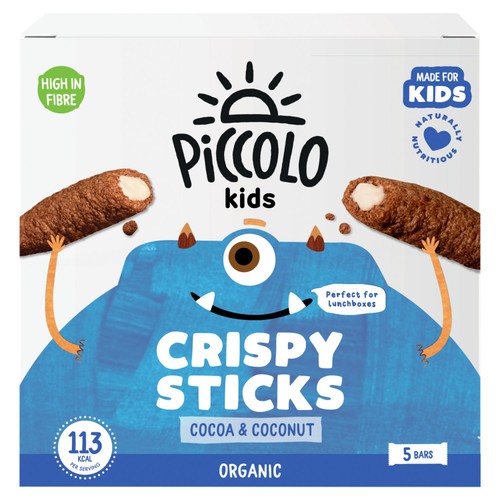 Piccolo Organic Cocoa & Coconut crispy sticks 5 x 25g (Pack of 3)