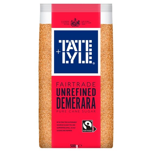 Tate & Lyle Fairtrade Demerara Sugar 500g (Pack of 2)
