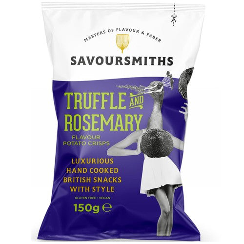 Savoursmiths Truffle & Rosemary Luxury English Potato Crisps 150g (Pack of 3)