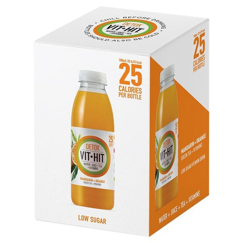 VITHIT Orange & Mandarin Vitamin Drink 4 x 500ml (Pack of 2)