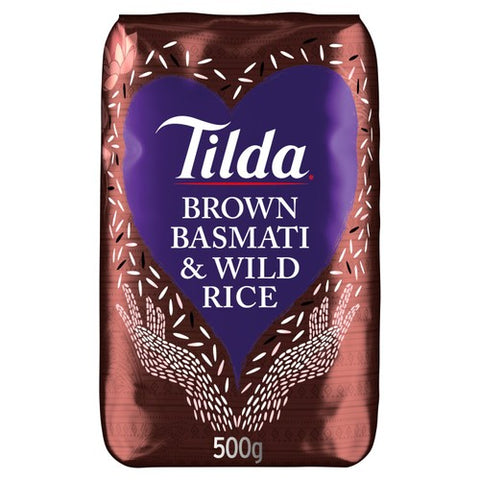 Tilda Brown Basmati and Wild Rice 500g (Pack of 3)