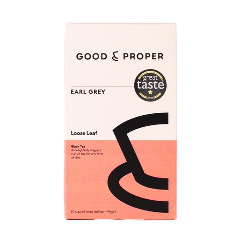 Good & Proper Tea - Loose Leaf Earl Grey Tea 90g (Pack of 2)