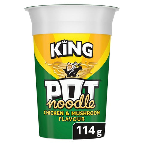 King Pot Noodle Chicken & Mushroom 114g (Pack of 3)