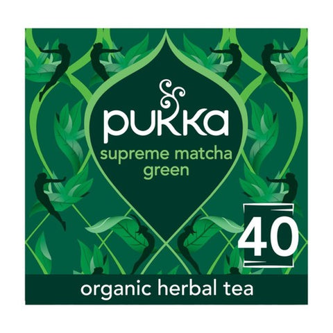 Pukka Organic Supreme Matcha Green Herbal Tea Bags 40's (Pack of 2)