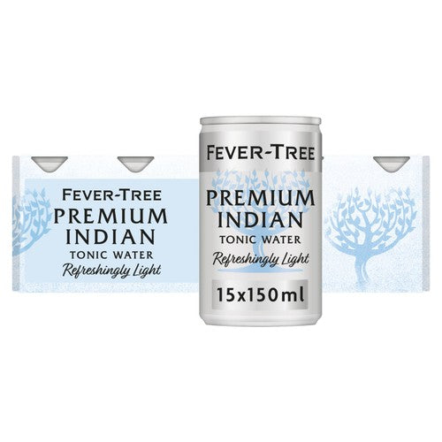 Fever-Tree Light Indian Tonic Water Cans 15 x 150ml (Pack of 2)