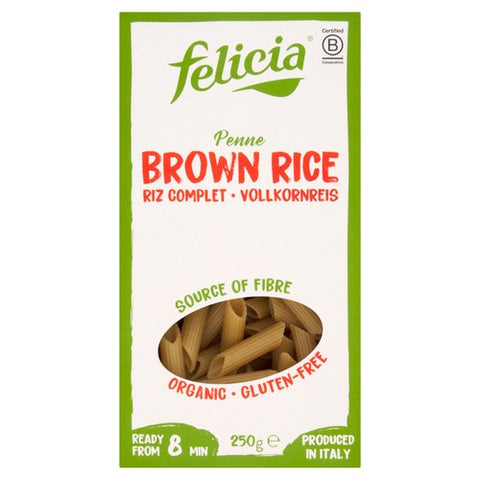 Felicia Gluten Free Organic Brown Rice Penne Pasta 250g (Pack of 3)