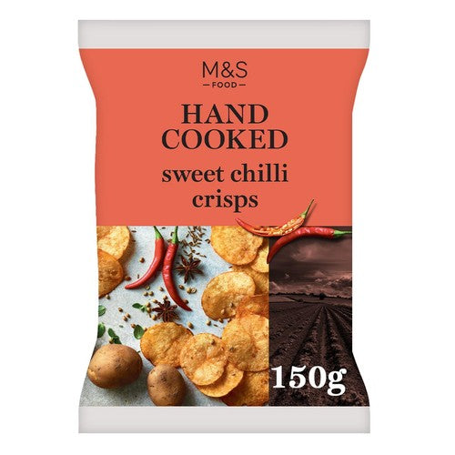 M&S Hand Cooked Sweet Chilli Crisps 150g (Pack of 3)