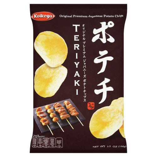 Koikeya Original Premium Japanese Potato Chips Teriyaki 100g (Pack of 6)