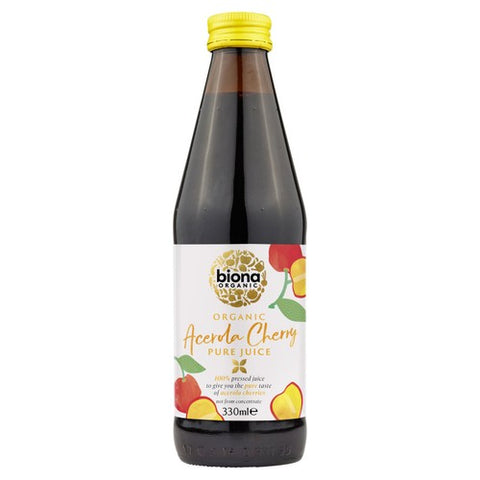 Biona Organic Acerola Cherry Pure Pressed Juice 330ml (Pack of 2)