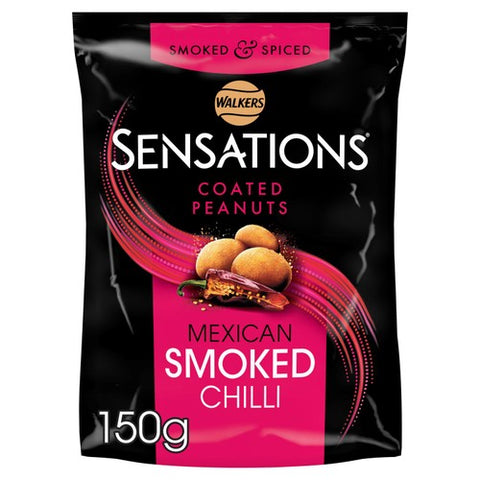 Sensations Mexican Smoked Chilli Coated Sharing Peanuts 150g (Pack of 3)