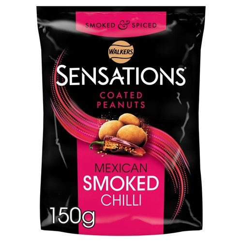 Sensations Mexican Smoked Chilli Coated Sharing Peanuts 150g (Pack of 3)