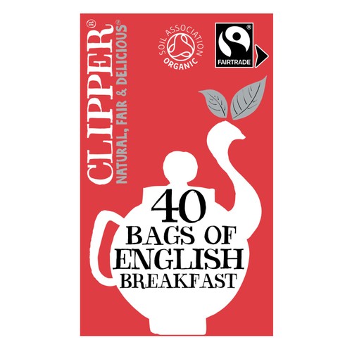 Clipper Organic & Fairtrade English Breakfast Tea 40's (Pack of 3)
