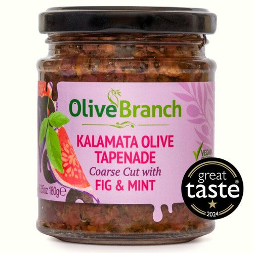 Olive Branch Kalamata Olive Tapenade with Fig & Mint 180g (Pack of 2)