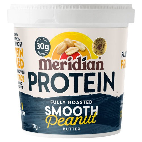 Meridian Protein Smooth Peanut Butter 100% 700g (Pack of 2)
