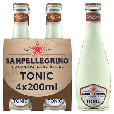 San Pellegrino Oakwood Tonic Water Glass 4 x 200ml (Pack of 2)