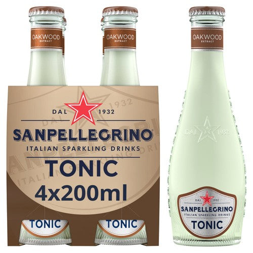 San Pellegrino Oakwood Tonic Water Glass 4 x 200ml (Pack of 2)