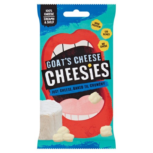 Cheesies Goats Cheese Crunchy Popped Cheese 20g (Pack of 6)