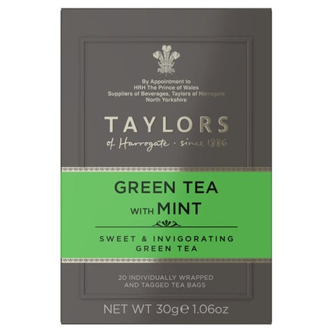 Taylors Green Tea with Mint Teabags 20's (Pack of 3)