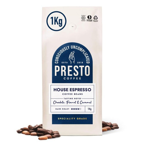 Presto House Espresso Speciality Coffee Beans 1kg (Pack of 2)