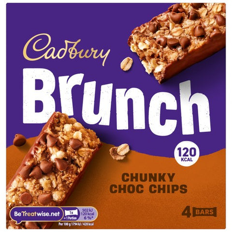 Cadbury Brunch Bar Chocolate Chip 112g (Pack of 3)