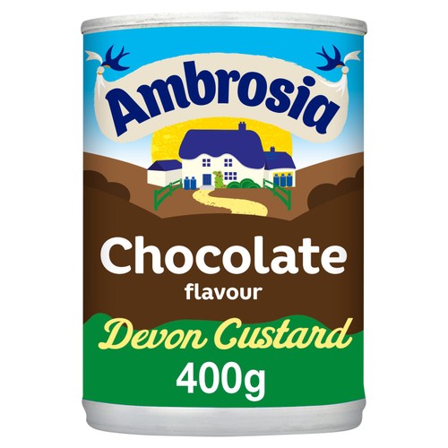 Ambrosia Chocolate Custard Can 400g (Pack of 2)