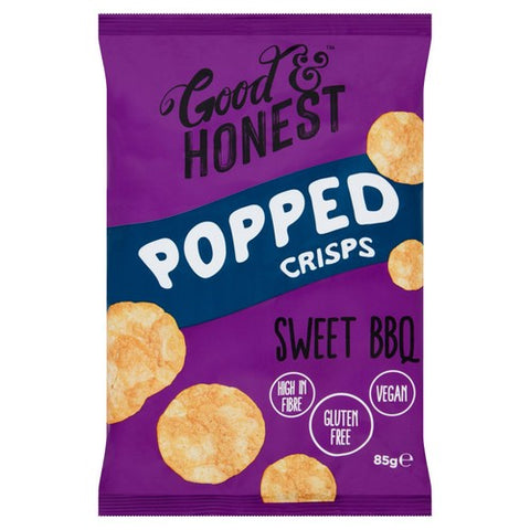 Good & Honest Popped Chips Sweet BBQ 85g (Pack of 6)