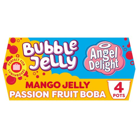Angel Delight Mango Jelly Passionfruit Dessert Snack Pot 4 x 130g (Pack 2)