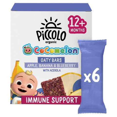 Piccolo Organic Apple banana blueberry oaty bar 6 x 23g (Pack of 3)