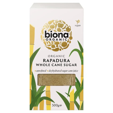 Biona Organic Rapadura Whole Cane Sugar 500g (Pack of 2)