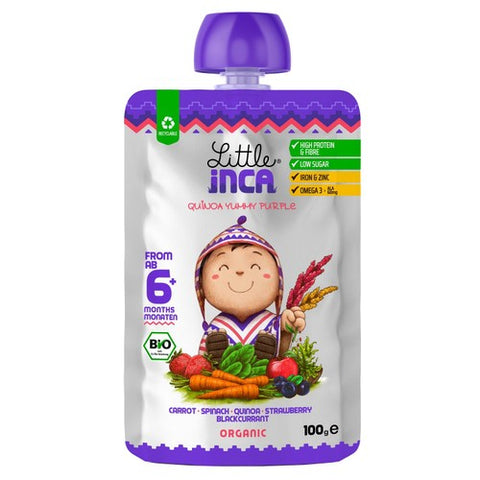 Little Inca Quinoa Yummy Purple Baby Food Pouch 6months+ 100g (Pack of 2)