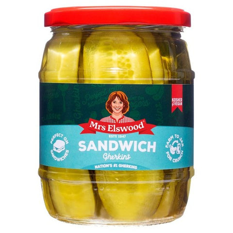 Mrs Elswood Sandwich Gherkins 540g (Pack of 2)