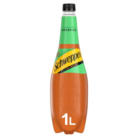 Schweppes Slimline Canada Dry Ginger Ale 1L (Pack of 2)