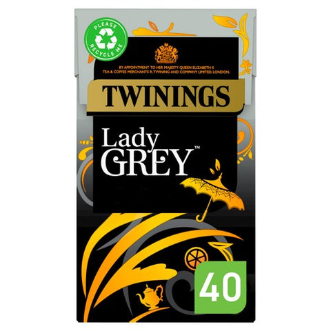 Twinings Lady Grey Tea 40's (Pack of 2)