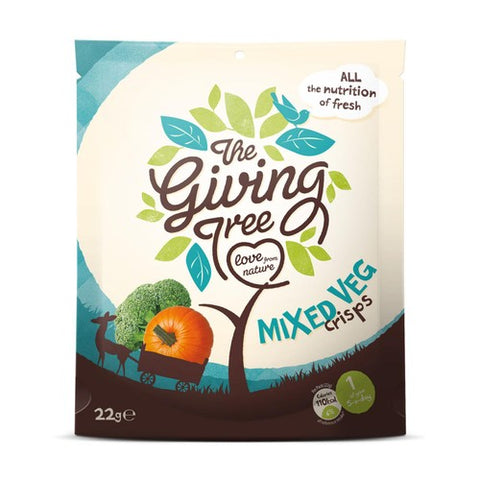 The Giving Tree Vacuum Fried Mixed Veggie Crisps 22g (Pack of 6)