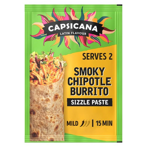 Capsicana Mexican Tomato Chipotle Burrito Serves 2 Mild 60g (Pack 2)