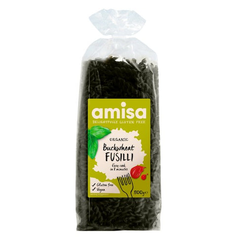 Amisa Organic Gluten Free Buckwheat Fusilli 500g (Pack of 3)