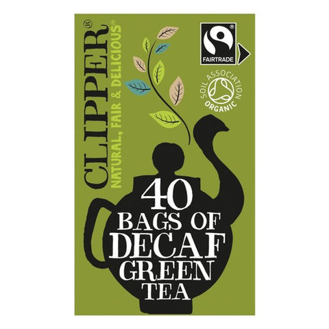Clipper Organic & Fairtrade Decaffeinated Green Tea 40's (Pack of 2)