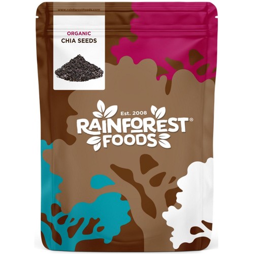 Rainforest Foods Organic Chia Seeds 300g (Pack of 3)