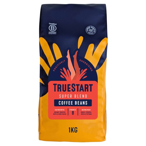 TrueStart Super Blend Coffee Beans 1kg (Pack of 2)
