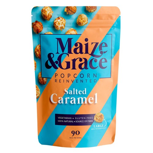 Maize & Grace Salted Caramel Popcorn 72g (Pack of 6)